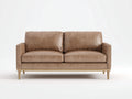 Zweisitzer Sofa Lederbezug 178x86x82 cm - Taupe - Modernes Design mit Holzrahmen