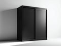 Kleiderschrank Holzwerkstoff 180x60x200 cm - Schwarz - 2 Schiebetüren Modernes Design