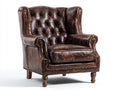 Sessel Lederbezug 90 x 95 x 108 cm - Dunkelbraun - Chesterfield Ohrensessel für Wohnzimmer