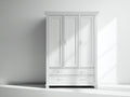 Kleiderschrank Holzwerkstoff 150x55x200 cm - Weiß - 3 Türen 2 Schubladen Klassisches Design